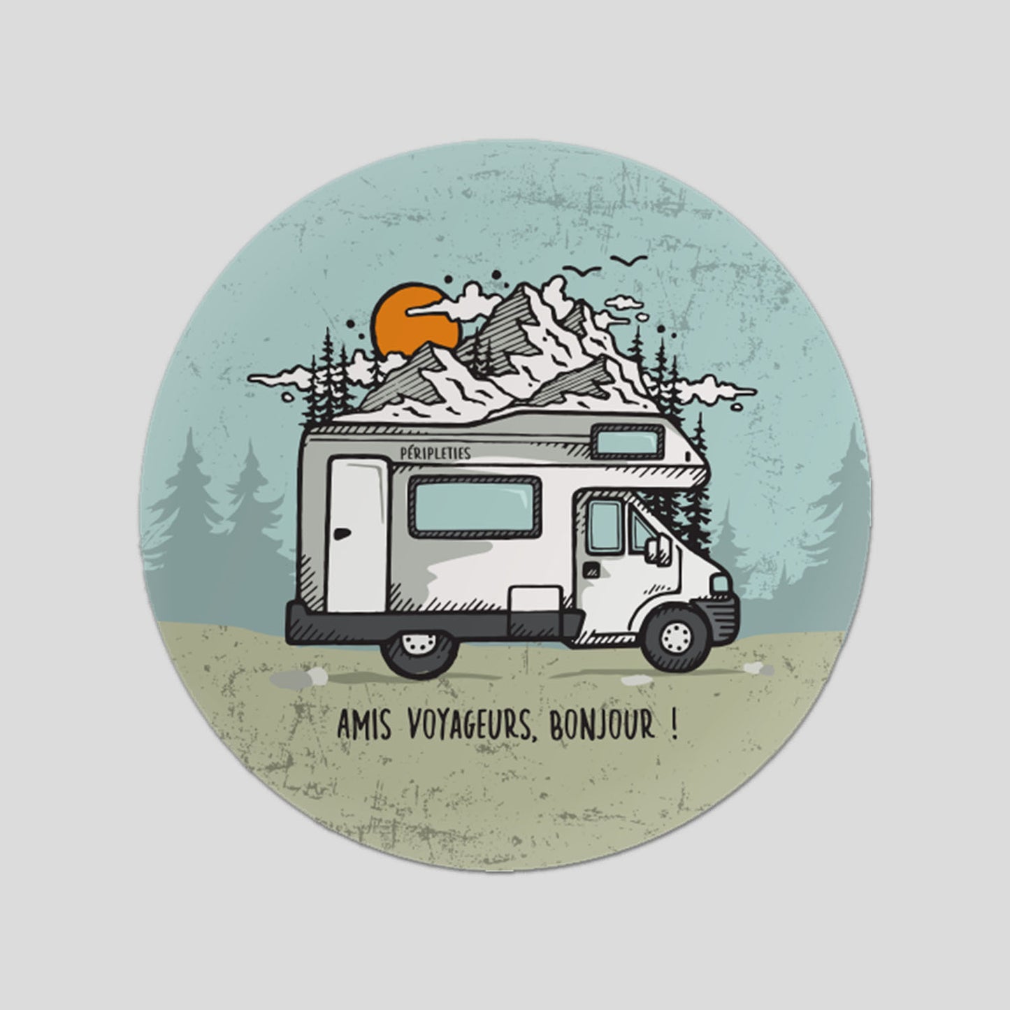 STICKER AUTOCOLLANT CAMPING-CAR đ