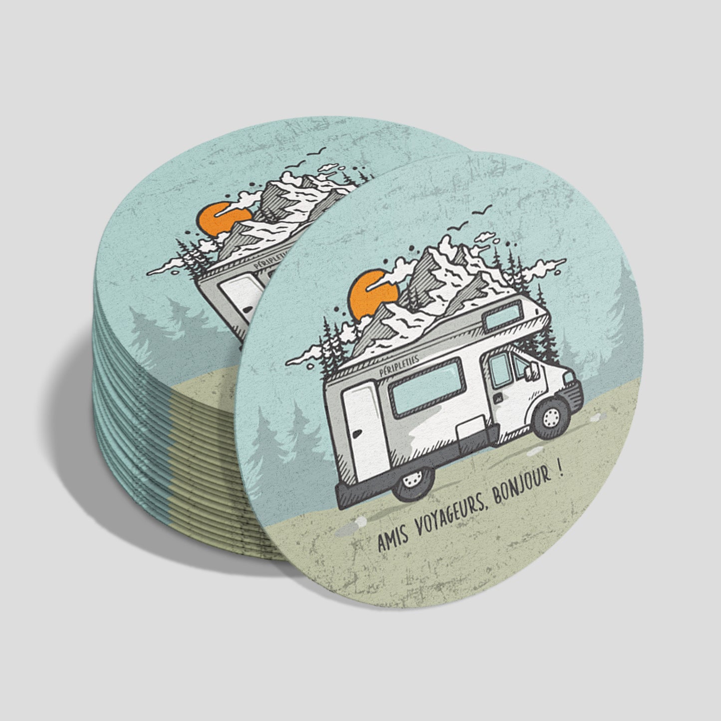 🥃 SOUS-VERRE CAMPING-CAR 📩